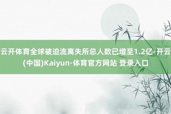 云开体育全球被迫流离失所总人数已增至1.2亿-开云(中国)Kaiyun·体育官方网站 登录入口