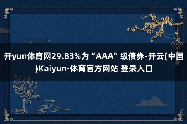 开yun体育网29.83%为“AAA”级债券-开云(中国)Kaiyun·体育官方网站 登录入口