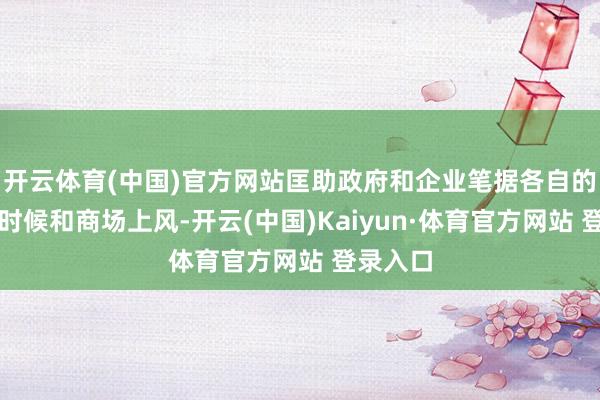 开云体育(中国)官方网站匡助政府和企业笔据各自的资源、时候和商场上风-开云(中国)Kaiyun·体育官方网站 登录入口